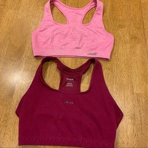 Reebok Maroon Athletic BRA & Avia‎ Pink Bra L